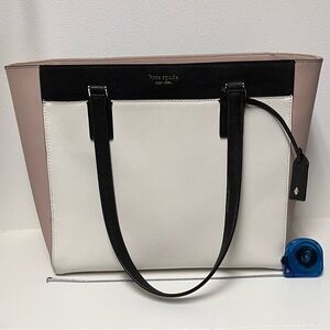 Kate Spade Beige, Black, and White Tote